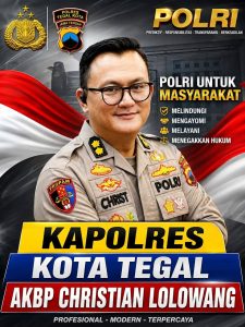 AKBP CHRISTIAN CRISYE LOLOWANG, S.H., S.I.K., M.H. DIPERCAYA JADI KAPOLRES TEGAL KOTA